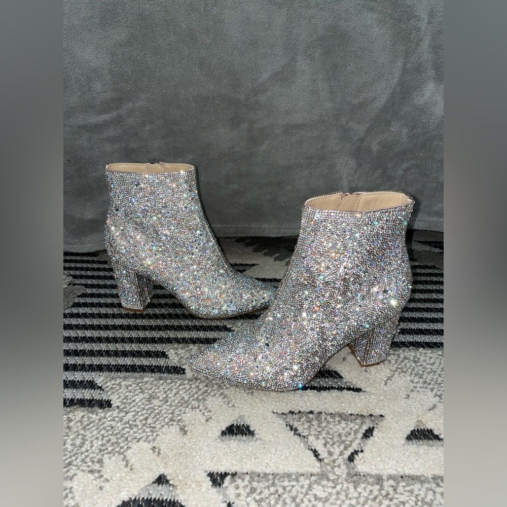 Betsey johnson rhinestone boots